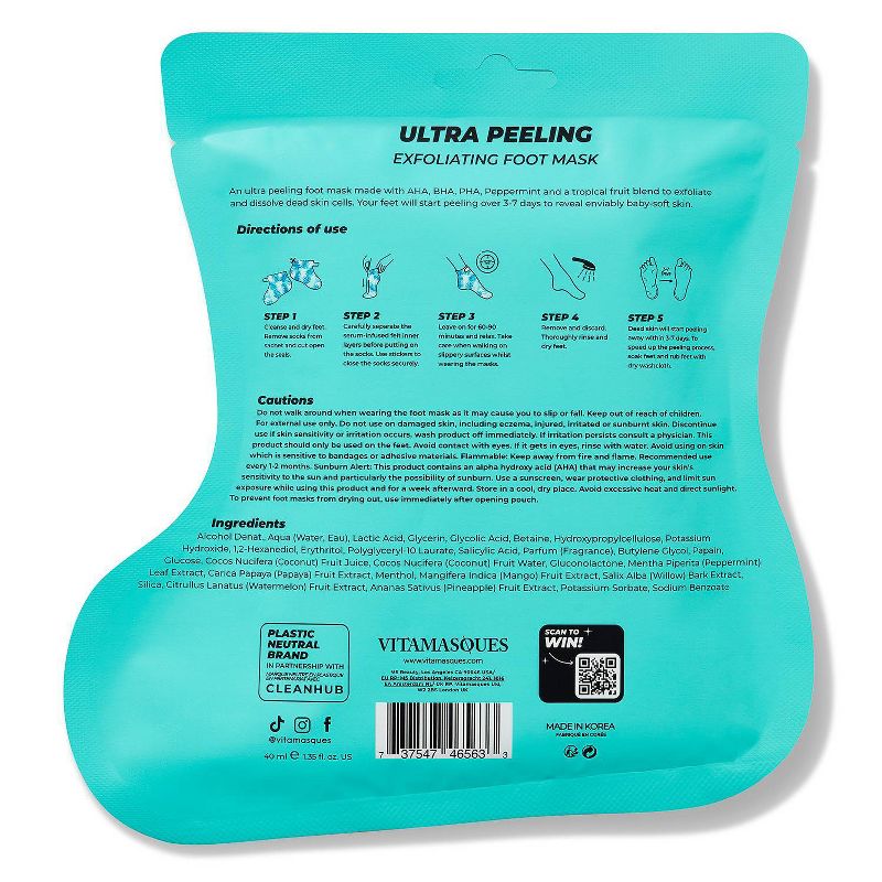 Vitamasques Easy Foot Mask - Ultra Peeling - 1.35 fl oz, 3 of 15