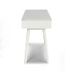 The Bianco Collection Viola 44" Rectangular Italian Carrara White Marble Writing Desk - 3 of 4