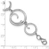 Black Bow Jewelry Diamond Swirl Link Bracelet in Rhodium Plated Silver, 7 Inch - 4 of 4