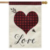 Love Heart Valentine's Day Burlap House Flag 28" x 40" Everyday Love Briarwood Lane - 2 of 4