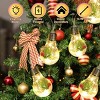 Racxily 13.78FT Christmas Snow Globe String Light Battery Powered 10 LED Bulbs Indoor Christmas Lights with Pine Needles Snowflakes Berries - 2 of 4