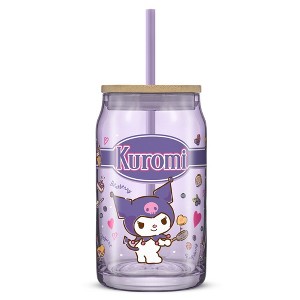 Hello Kitty® and Friends Favorite Flavor Glass Tumbler with Bamboo Lid and Straw - 1 of 4