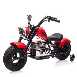 36V 350W Electric Dirt Bike for Teens, 16.5MPH Off-Road Motorcycle with Spring Suspension, LED Lights, Music & Leather Seat, Max 176lbs - 1 of 4