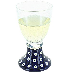 Blue Rose Polish Pottery P003 Manufaktura Wine Glass - 1 of 1