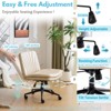 KTMBDW Criss Cross Chair with Wheels Comfy Cross Legged Office Desk Armless Wide Vanity Makeup Chair Adjustable Rolling Computer for Home Office - 3 of 4