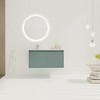 36" Modern Bathroom Vanity with Drop-Shaped Resin Sink, Floating Vanity Basin Combo Wall-Mounted Storage Cabinet Green One Size - 2 of 4