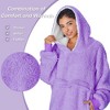 Ultra Long Fleece Blanket Hoodie Sweatshirt for Mens Womens, Full Body Warm Fuzzy Cozy Lounging Pullover, Adult Wearable Blanket, Gift - Catalonia - 4 of 4