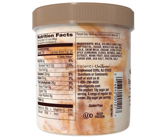Talenti Vanilla Cinnamon Gelato - 1pt