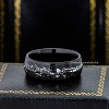 Jewelry Avalanche Cosmic Galaxy Ring, Tungsten Wedding Ring, Silver Meteorite Galaxy Ring 8mm - 3 of 4