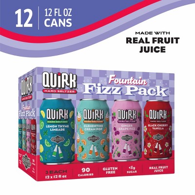 Quirk Fountain Fizz Hard Seltzer - 12pk/12 fl oz Cans