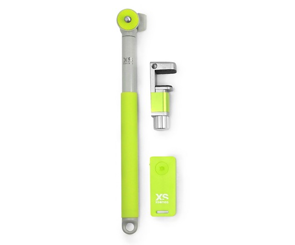 Xsories Me-Shot Deluxe 2.0 Handheld Telescopic Pole With Bluetooth Remote For iOS or Android Smart Devices Yellow/Gray