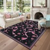 Modern Washable Area Rug for Living Room, Bow-knot Printed Floor Rug with Non Slip Backing, Low Pile Stain Resistant Carpet for Dorm - 2 of 4