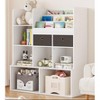 COZONY 47" Toy Storage Organizer with Drawers, Wooden Kids Bookshelf & Cubby Bookcase, Toy Chest for Playroom, Nursery, Kids Room, White - 4 of 4