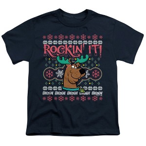 Boys' Scooby Doo! Rockin' It Ugly Christmas T-Shirt - 1 of 4