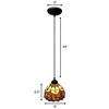 Amora Lighting Tiffany Style Tulips Ceiling Hanging Lamp 26 Inch High - 4 of 4