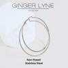 Plain Large Hoop Earrings for Women Gold Stainless Steel Ginger Lyne Collection - 4 of 4