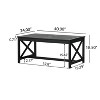 Wooakway 40 Inch Rectangle Natural Solid Wood Outdoor Coffee Table - 3 of 4