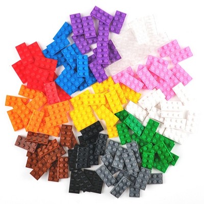 Strictly Briks Classic Flat Bricks Starter Kit, 12 Colors, 144 Pieces, 2x4 Inches, 100% Compatible with All Major Brick Brands