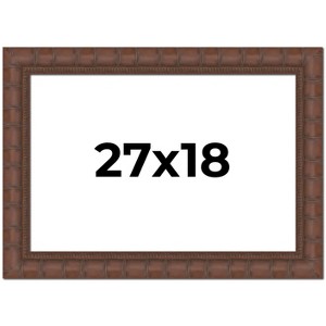 PosterPalooza | 27x18 Wide Bamboo Picture Frame, UV Acrylic, 4 Finishes - Brown, Black, Silver, and Natural - 1 of 4