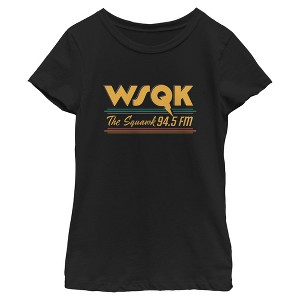 Girls Stranger Things Vintage Radio The Squawk WSQK T Shirt - 1 of 4