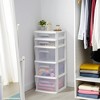 Homz Storage Cart, Medium 5 Drawer Plastic Rolling Container with Casters for Home and Office Organization, White Frame with Clear Drawers - 2 of 4