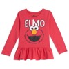 Sesame Street Elmo Infant Baby Girls 2 Pack T-Shirts Multicolored 12 Months - 4 of 4