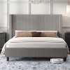 AMERLIFE Upholstered Bed Frame with 50.8" Tall Headboard - 2 of 3