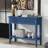 PAGED 38 inch Console Table with 2 Drawers,Rustic Entryway Table with Open Shelf for Living Room,Hallway - 2 of 4