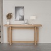 Vynxaria Narrow Oak Console Table MDF Top, Rubber Wood Legs, 59" for Entryway/Hallway/Living Room, Easy Assembly - 4 of 4