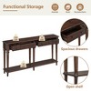 YOOCOZZ  Retro Entryway Table with Drawers and Shelf - 2 of 4