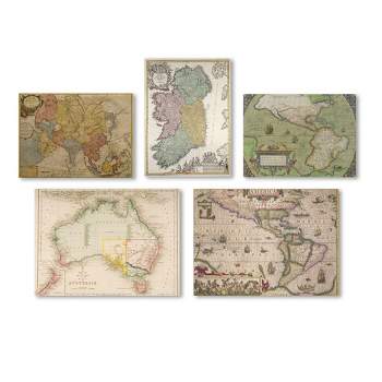 Trademark Fine Art - Vintage Maps Wall Collection