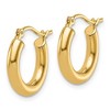 Black Bow Jewelry 3mm Round Hoop Earrings in 14k Yellow Gold, 16mm (5/8 Inch) - 2 of 4