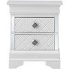 NicBex Nightstand with 2 Drawers Modern Bedside Table with Geometric Handles End Table for Bedroom, Living Room - 2 of 4