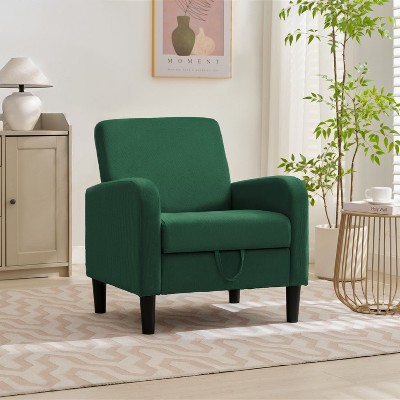 Hyleory Upholstered Modern Accent Chair, Comfy Corduroy Sofa Chair with Storage Compartment and Sturdy Legs, Cozy Reading Chair for All Rooms