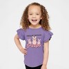The Juniper Shop Chillin With My Peeps Checkered Toddler Flutter Sleeve Tee - 2 of 2