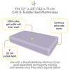 BreathableBaby Cotton Percale Fitted Sheet, For 52" x 28" Crib & Toddler Bed Mattress, Purple (2-Pack) - 3 of 4