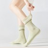 Anna-Kaci Women's 3-Pack Striped Ribbed Crew Socks Soft Stretch Fit Casual Athletic Style - 2 of 4