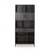 SKRAN Modern Bookcases, 3 Tier Shelves, 31.5" High Cubby Storage Organizer for Most Books, Vertical or Horizontal Use Available, Grey & Oak - 2 of 4