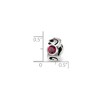 Black Bow Jewelry Sterling Silver July Crystal Birthstone, 3-Stone Bead Charm - 2 of 3