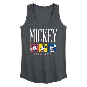 Women's - Disney - Mickey Color Block Graphic Racerback Tank - 1 of 4