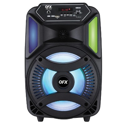 Compact Multifunctional Bluetooth Speaker with LED Lights, Mic, Stand w/  remote