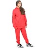 EVERYDAY KIDS Girls Cotton Fleece Sweatpants; Girls’ Activewear Jogger Pants - Soft and Breathable Cotton/Poly Blend, Red - 4 of 4