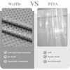 No Hook Shower Curtain with Snap in Liner Set Waffle Fabric Waterproof Inner Liner 71x74 - 4 of 4