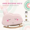 Ruvalino Baby Bouncers and Rockers Cloud Shaped Rocking Chair with Velvet Upholstery for Nursery Room, Pink, 20.5"*18.3"*19.8" - 4 of 4