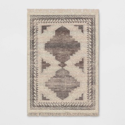 7'x10' Cromwell Washable Printed Persian Style Rug Tan - Threshold™