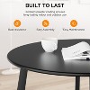 VINGLI Round Steel Outdoor Patio Coffee Table, Weather Resistant Outdoor Large Side Table for Patio Balcony Porch and Living Room, Black - 4 of 4