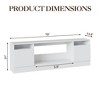 CuisinSmart  TV Stand with LED Light (Up to 75" TVs), 70" Modern Wood Media TV Console with Storage Cabinet for Living Room (Fireplace Not Included) - 2 of 4