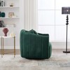GDFStudio Timothy 40.35"W Oversized Velvet Channel Tufted Swivel Barrel Chair with 3 Pillows - 3 of 4