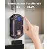 ZACHVO Keyless-Entry Deadbolt Smart Lock with Fingerprint, Keypad, Key Fob, Smartphone Bluetooth Control, Auto-Lock, IP56 Waterproof, Venetian Bronze - 2 of 4