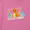 Girl's Pokemon Three Starters of Kanto Good Vibes Crop Top T-Shirt - 2 of 3